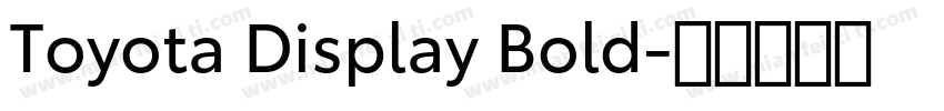 Toyota Display Bold字体转换